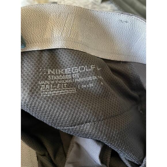 Nike Golf Dri-FIT‎ Flat Front Chino Pants Men's Grey Athletic Trousers - Size 34 - Picture 7 of 8